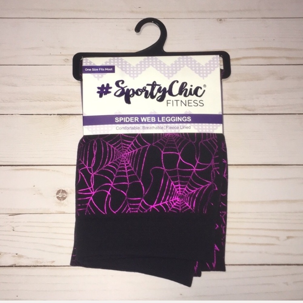 SportyChic Spider Web Printed Leggings